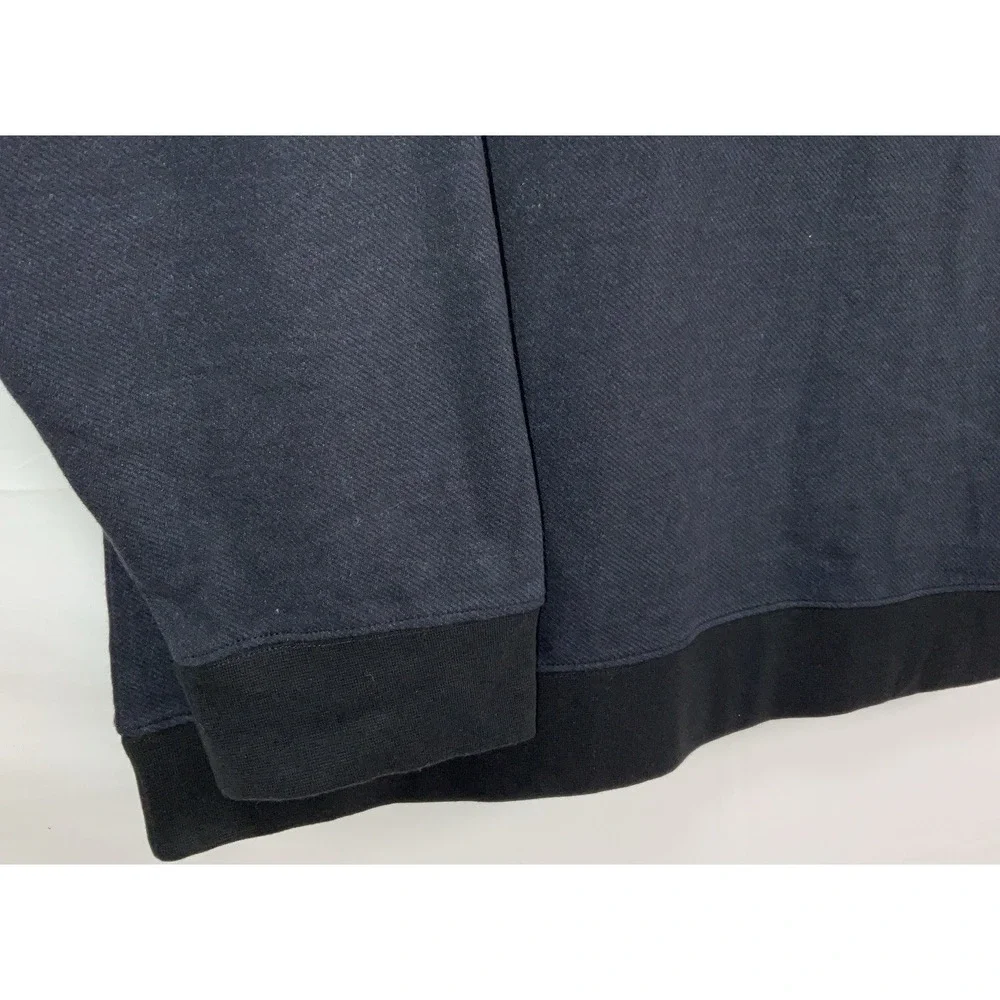 NWT Men's Van Heusen Big & Tall Mock Neck Quarter Zip Twill Sweater Ice Blue 3XL